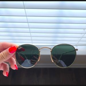 Gold Round Raybans